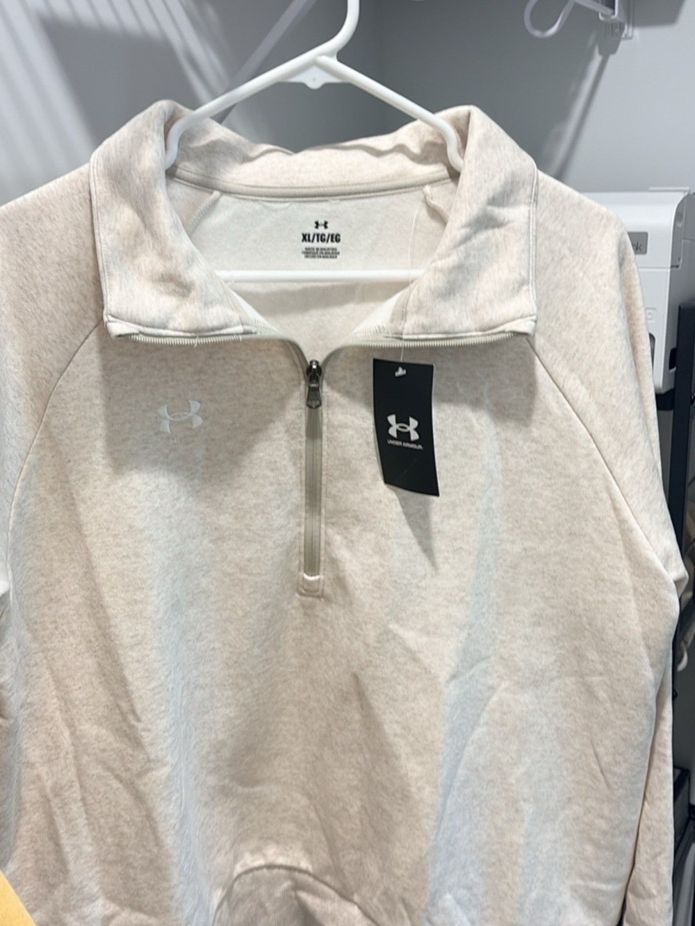 Under Armour Cream Quarter-Zip Pullover